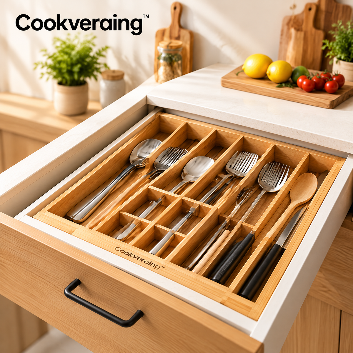 Cookveraing™ Expandable Drawer Organizer