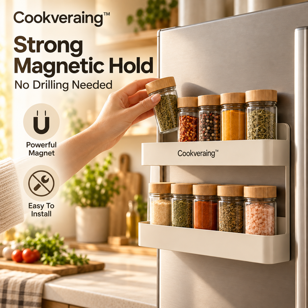 Cookveraing™ Magnetic Spice Rack