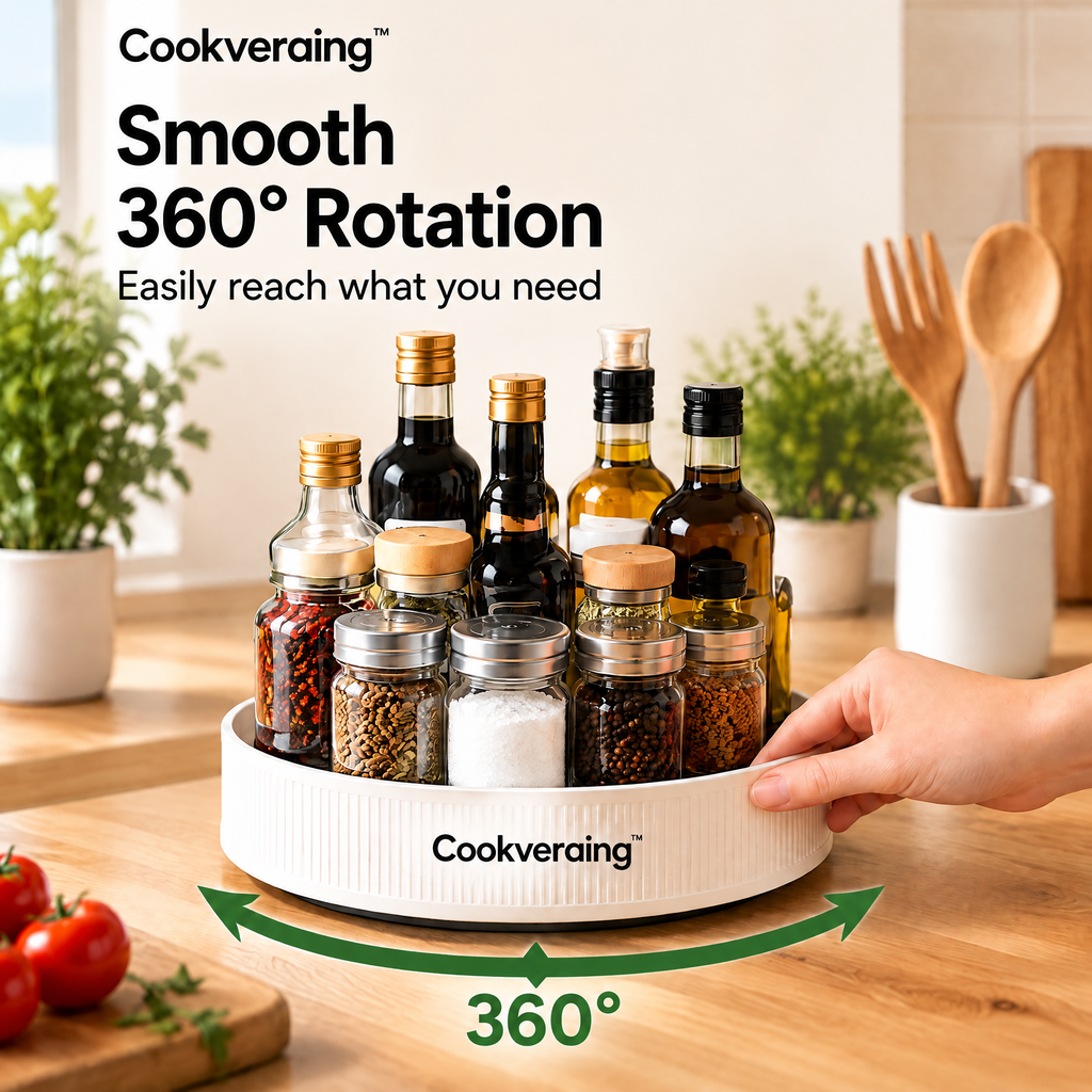 Cookveraing™ Rotating Countertop Organizer