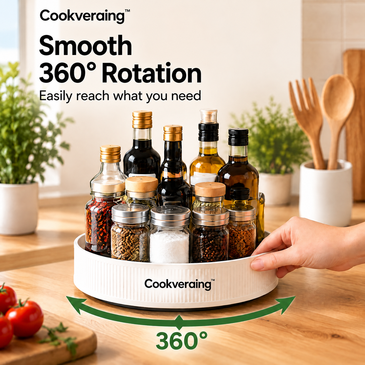 Cookveraing™ Rotating Countertop Organizer