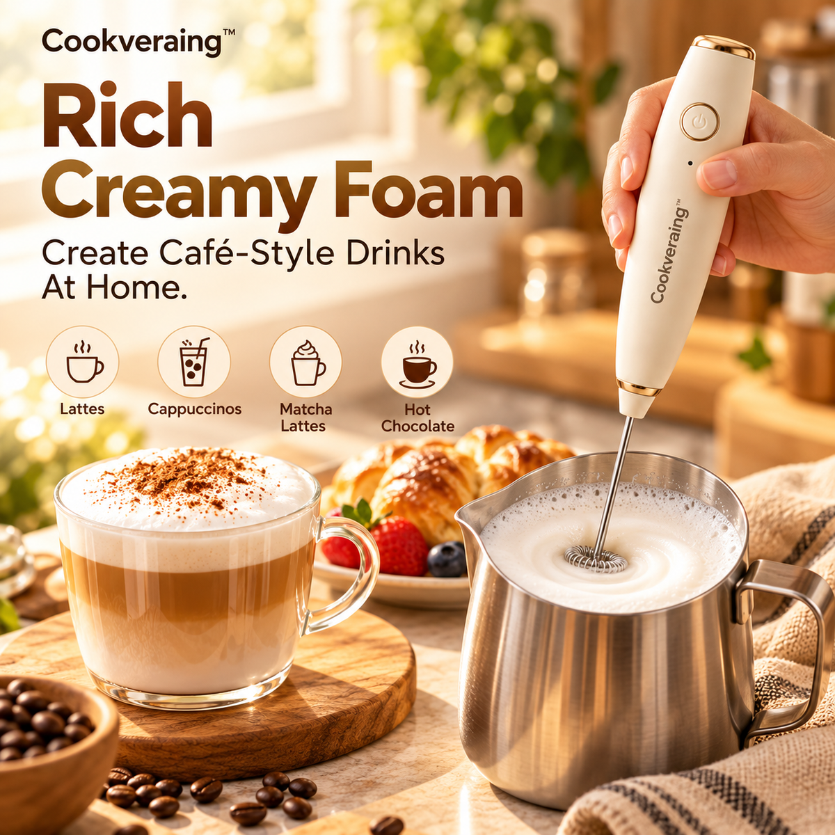 Cookveraing™ Electric Milk Frother