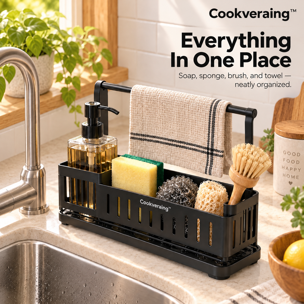 Cookveraing™ Kitchen Sink Organizer