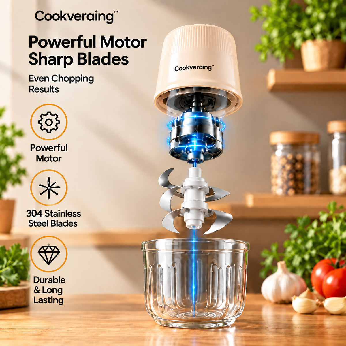 Cookveraing™ Smart Electric Food Chopper