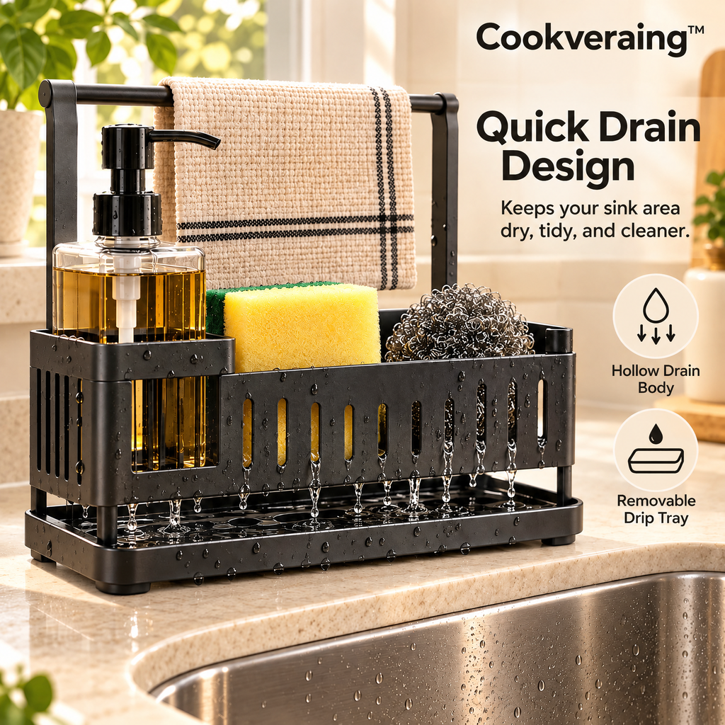 Cookveraing™ Kitchen Sink Organizer