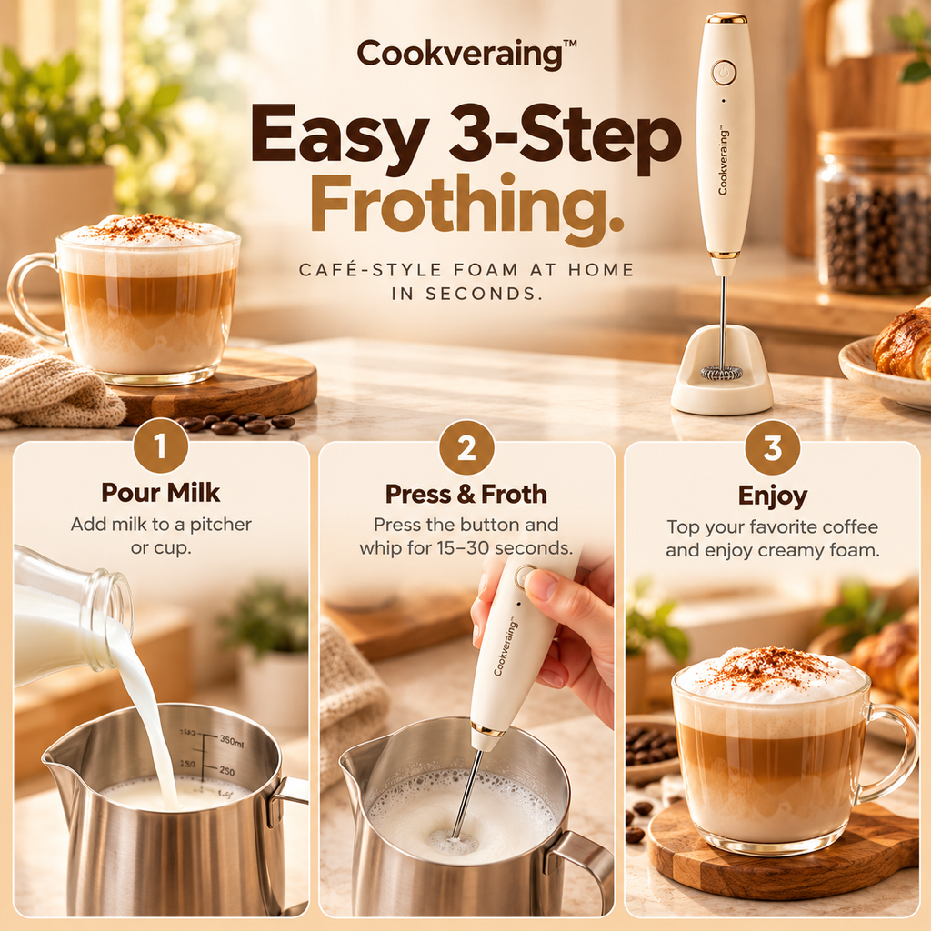 Cookveraing™ Electric Milk Frother
