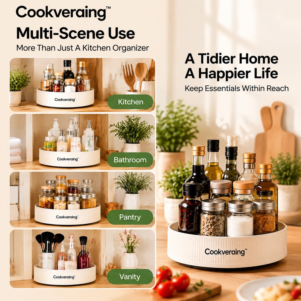Cookveraing™ Rotating Countertop Organizer