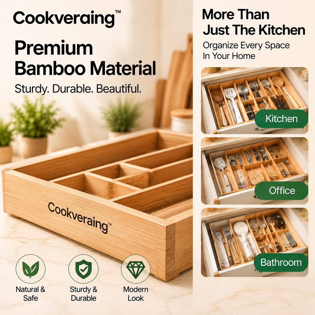 Cookveraing™ Expandable Drawer Organizer