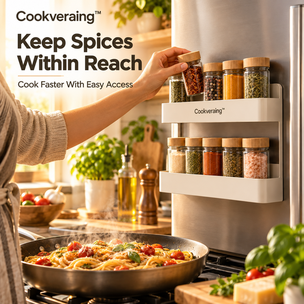 Cookveraing™ Magnetic Spice Rack