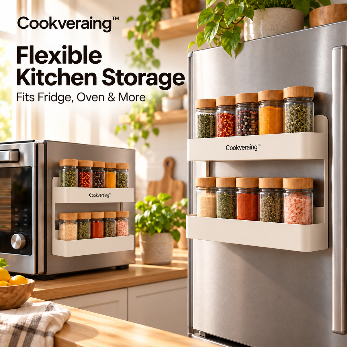 Cookveraing™ Magnetic Spice Rack