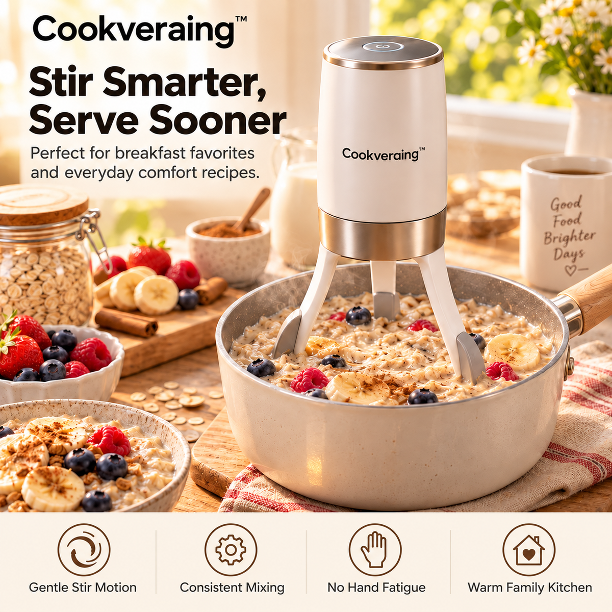 Cookveraing™ Automatic Stirring Device
