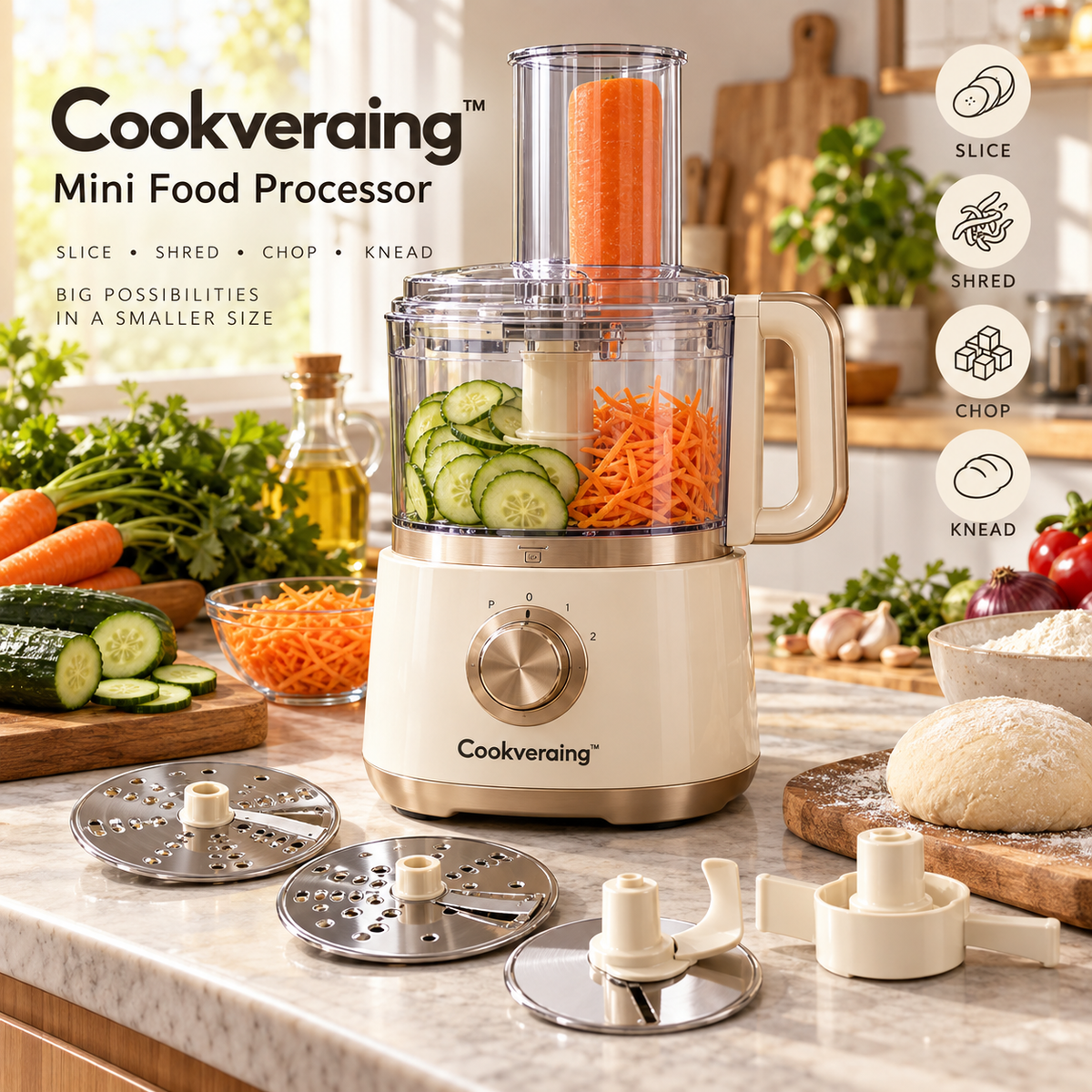 Cookveraing™ Mini Food Processor
