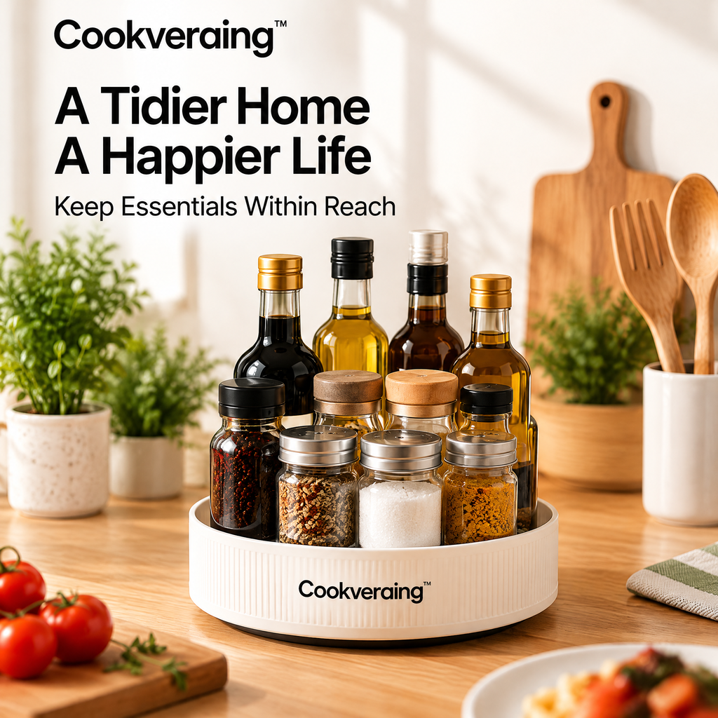 Cookveraing™ Rotating Countertop Organizer